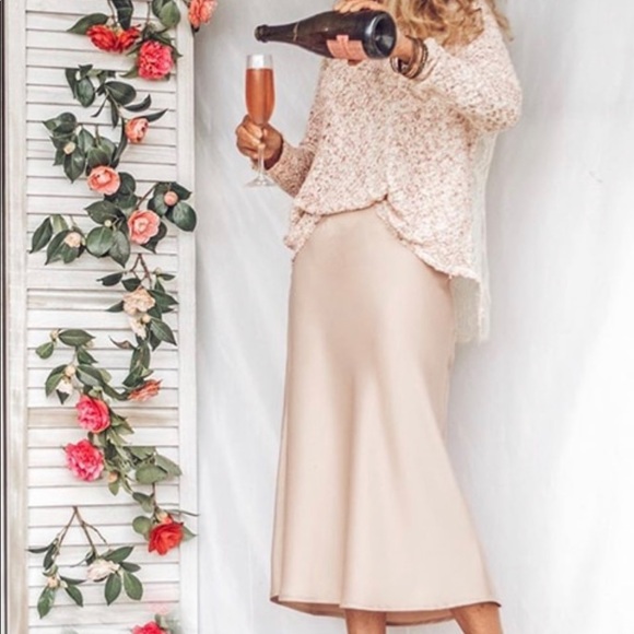 Solid Satin Skirt - Picture 9 of 9